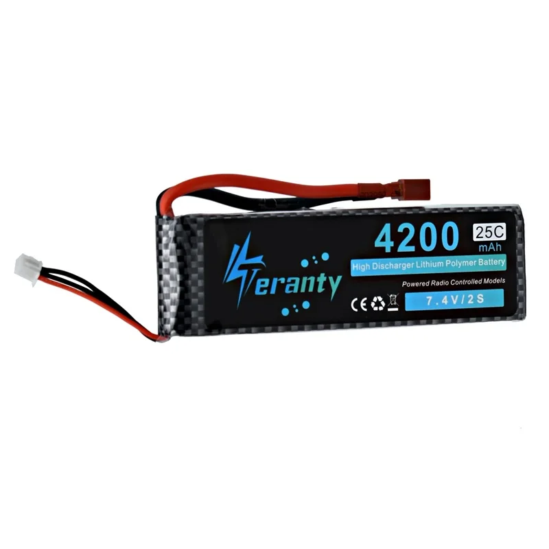 Соединители Tamiya 7,4 V 4200mAh 25C-35C 2S LiPo батарея для RC самолета вертолета автомобиля лодки 2S 4200 mah 7,4 V Lipo батарея T XT60