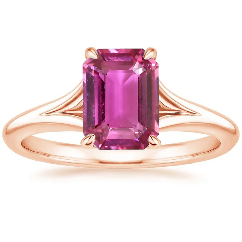Oval Shape Solitaire Purple Amethyst /& CZ Diamond 14k Rose Gold Plated Engagement Wedding leaf Ring