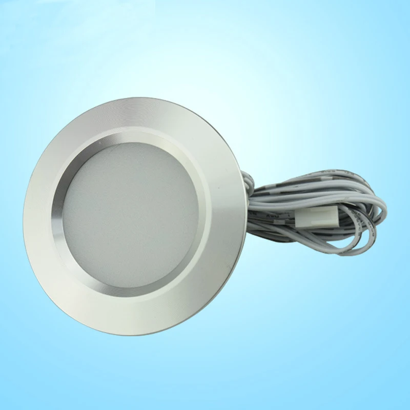 مصغرة جولة 12 فولت 3 واط أسروا تركيب LED تحت حجرة خزانة أضواء خزانة مشروبات خزانة بيوت مصابيح