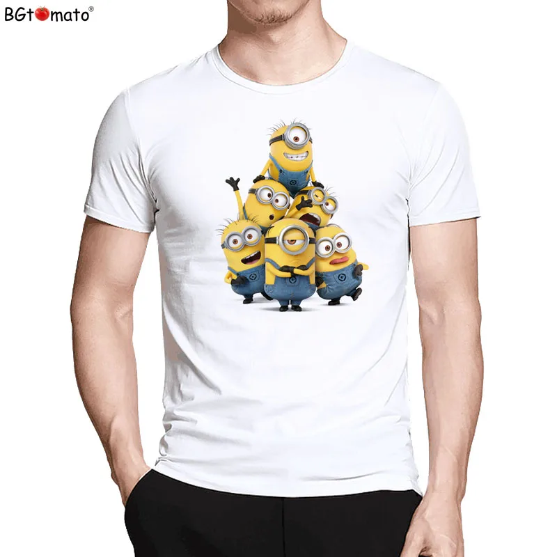 BGtomato футболка много миньонов 3d футболки с принтом новейший стиль Забавные футболки популярный стиль футболка Миньоны - Цвет: 2
