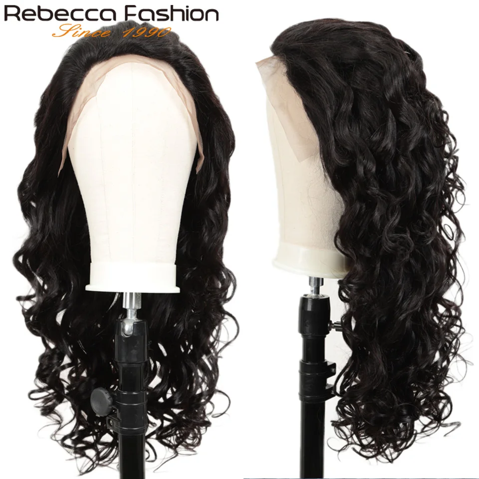 

Rebecca High Density Wig Lace Frontal Human Hair Wig Customized 8 To 28 Inch Loose Wave Wig Human Hair By Remy Peruvian Hair