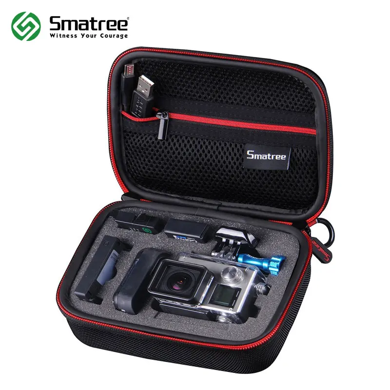 Smatree Carrying Camera bag for Gopro Hero 7/6/5/4/3+/3/SJCAM sj4000/Xiaomi Yi Action Camera Gopro Hero 2018 Fusion Camera bag Smatree Carrying Camera bag for Gopro Hero 7/6/5/4/3+/3/SJCAM sj4000/Xiaomi Yi Action Camera Gopro Hero 2018 Fusion Camera bag