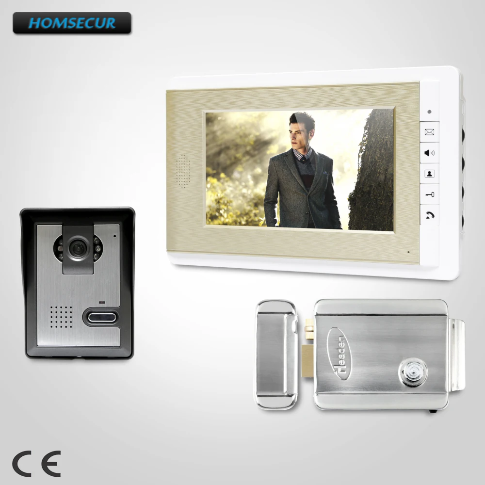 

HOMSECUR 7inch Hands-free Video Door Entry Call System Electric Lock With Keys Included RU Warehouse