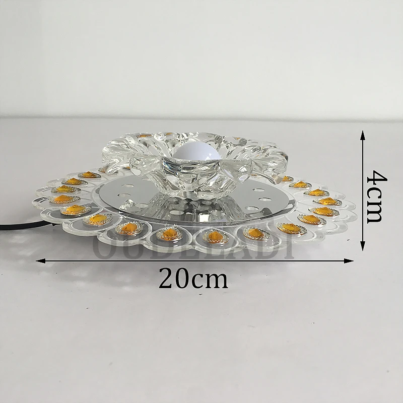 Современный хрустальный стеклянный Светодиодный точечный потолочный светильник для коридора прохода крыльца потолочный встраиваемый домашний Декор Светильник