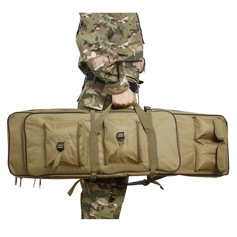 

Hunting Tactical Dual Rifle Gun Backpack Soft Padded Barrel Carrying Gun Bag with Shoulder Strap Protection Case 85cm