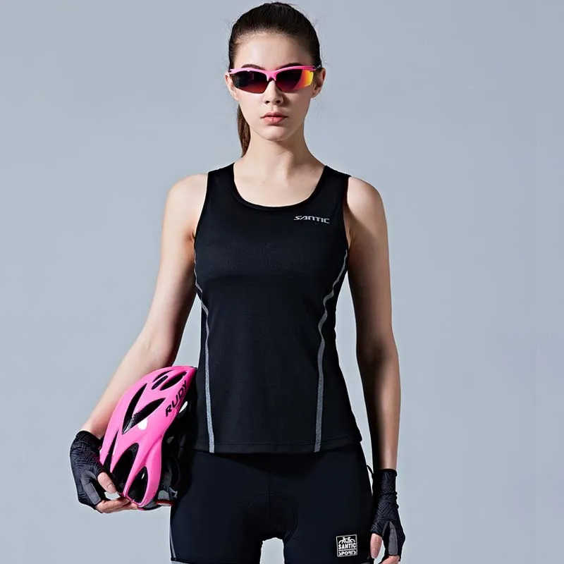 Santic Cycling Vest Women Sleeveless S XL Breathable Outdoor Sports