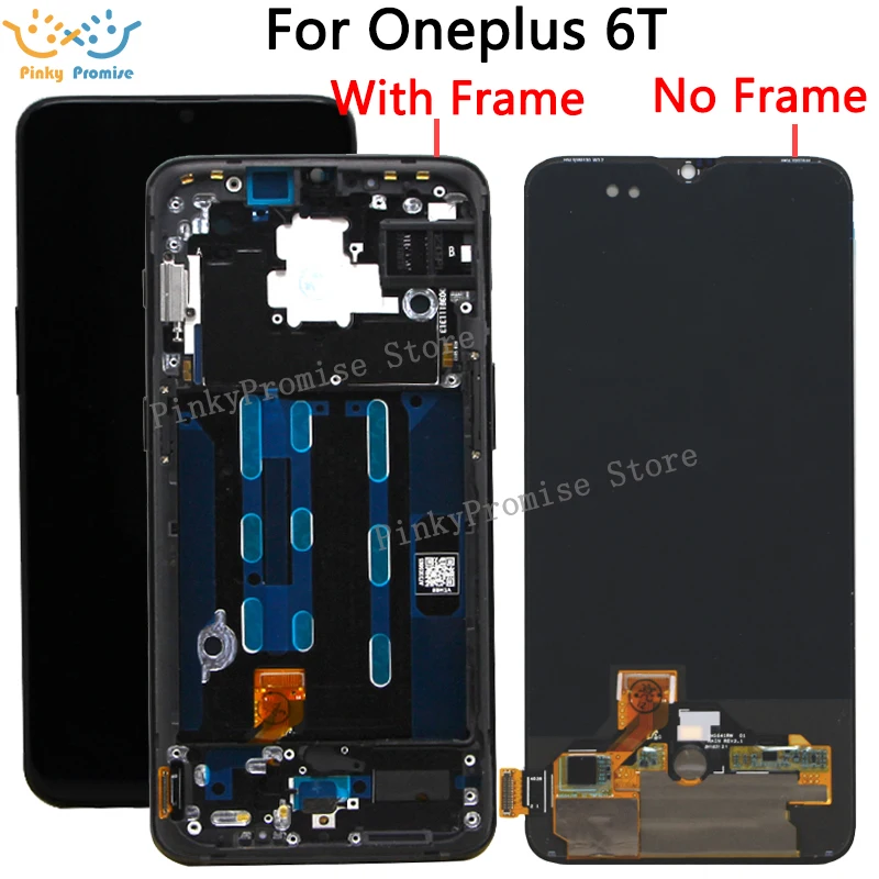 

Oneplus 6T LCD with frame Display Screen Touch Panel Assembly Original One plus 6T LCD Display Digitizer Display OnePlus6 T LCD