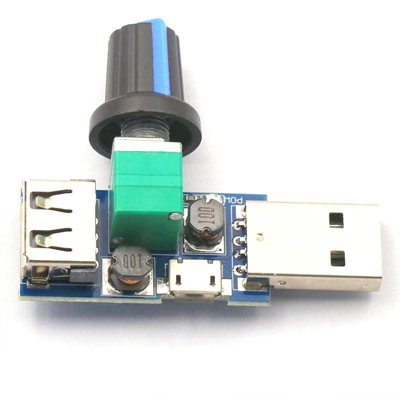 

USB Fan Governor Wind Speed Air Volume Power Regulator Circuit Board Cooling Mute Multi Position Office Dorm Bed Module 5W USB