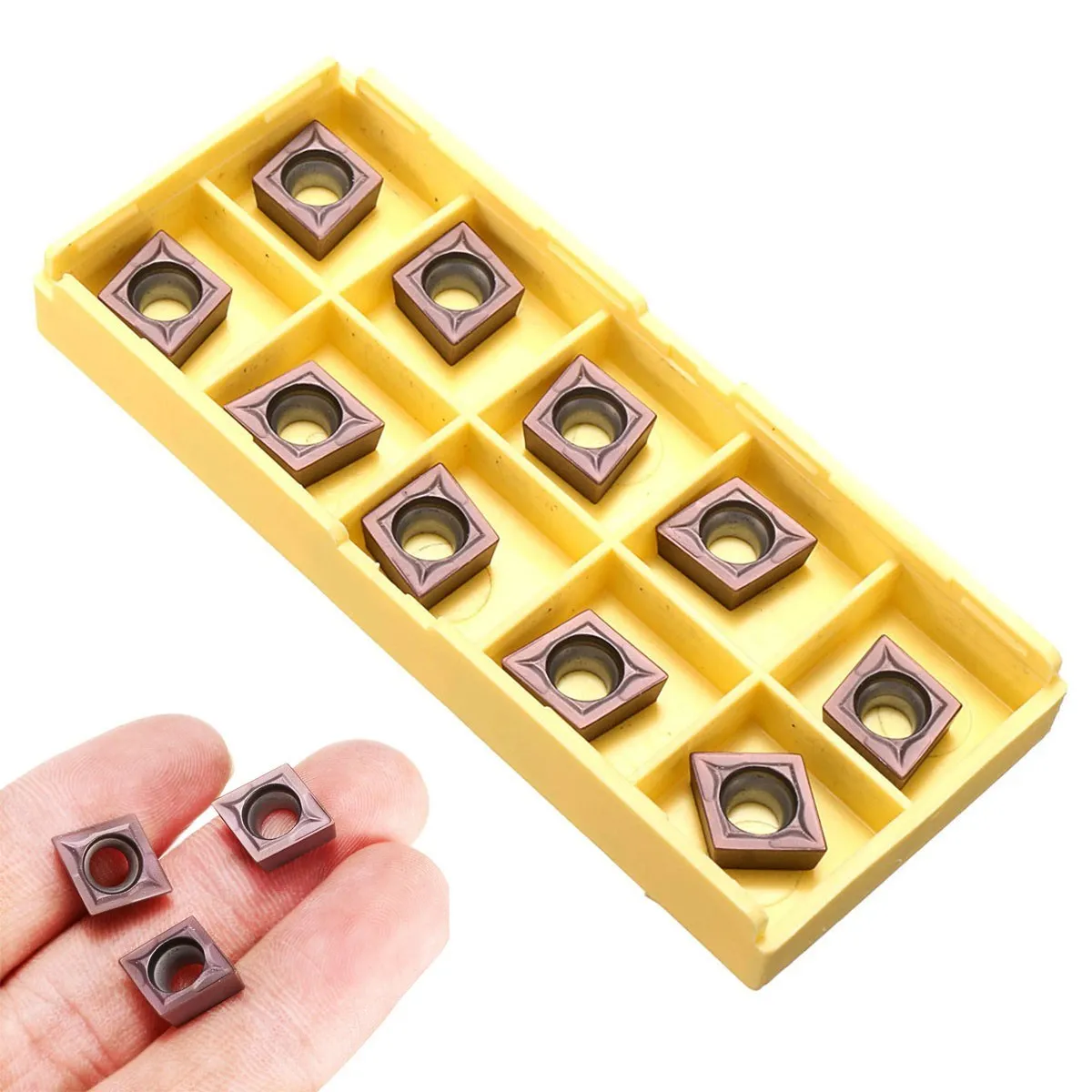 

10Pcs 14mm CCMT09T304 VP15TF Carbide Inserts Blade For Lathe Turning Tool Cutter CNC Machine