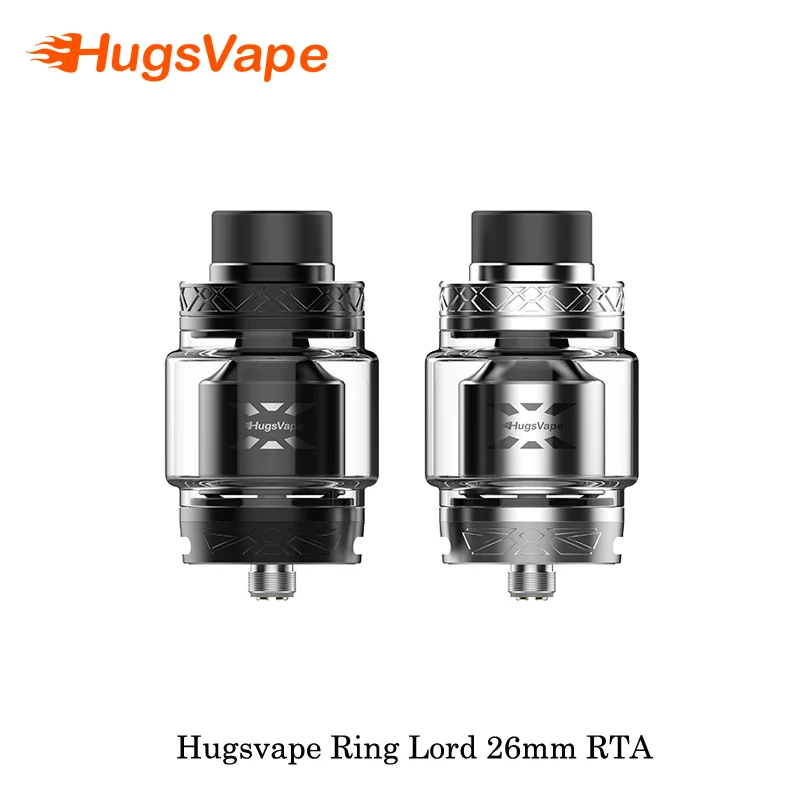 

electronic cigarettes Hugsvape Ring Lord 26mm RTA 2ml/5ml Capacity Single Coil Build Deck With 0.06ohm Mesh Wire Vape Vaporizer