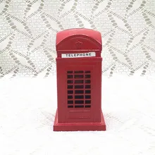 Малый Размеры London Стиль красный телефонная будка Копилка почтовый денежный горшок творческий безопасный монет Копилка