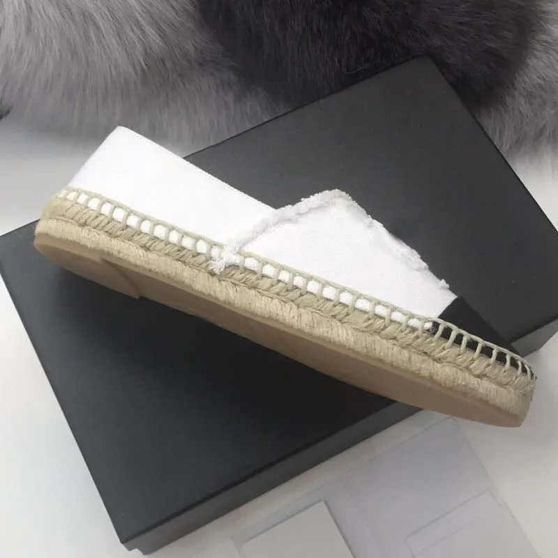 

Famous fashionable brand Fisherman Shoes 2019 New style fashionable Female Canvas Flats Hemp Rope Shoes Luxury Brand Model Shoes