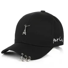 Seioum Мужская кепка s с романтической Эйфелевой башней, Женская бейсбольная кепка в стиле панк с заклепками и кольцом, шапки