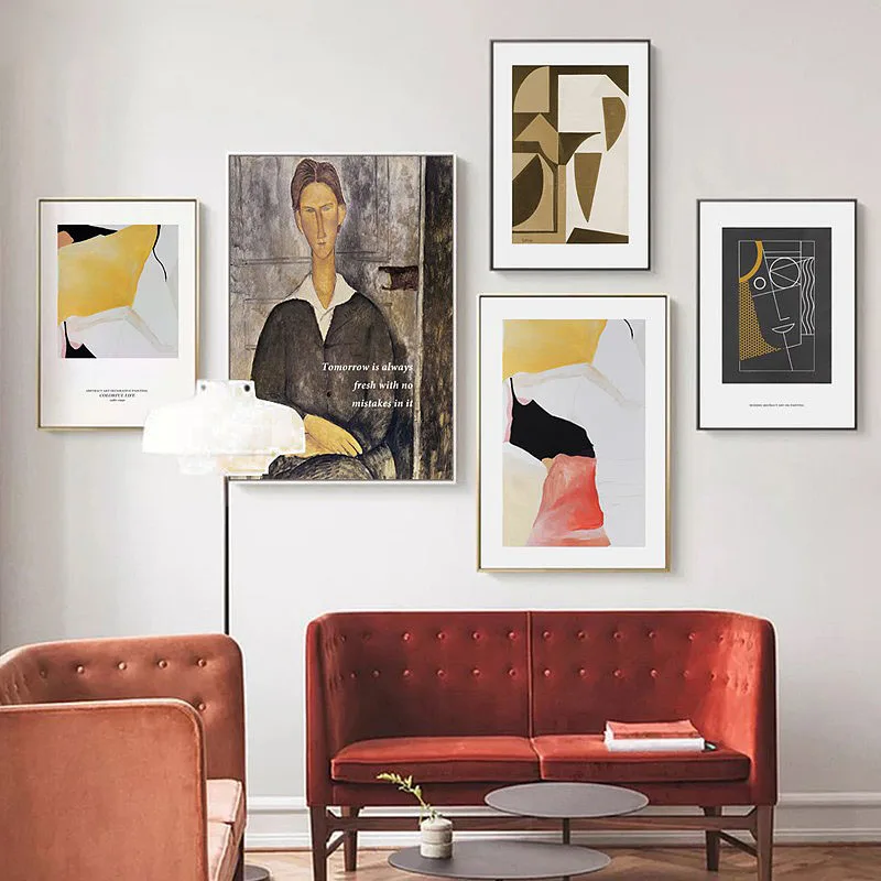 

SD LINLEEHON Nordic Poster Abstract Wall Art Home Decoration Posters And Prints Canvas Painting Wall Pictures for Living Room