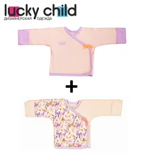 Распашонка Lucky Child без начёса для девочек, арт. 26-7, комплект 2 шт.(Тропический рай) [сделано в России, от 2-х дней]