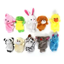 1pcs Hot sale Cartoon Animal Finger Puppet Plush font b Toys b font Children Favor Dolls