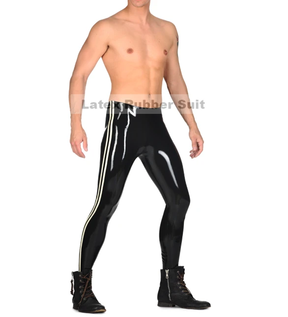 Latex Tight Leggings Men's latex Panties Sexy Rubber Latex Buttoms