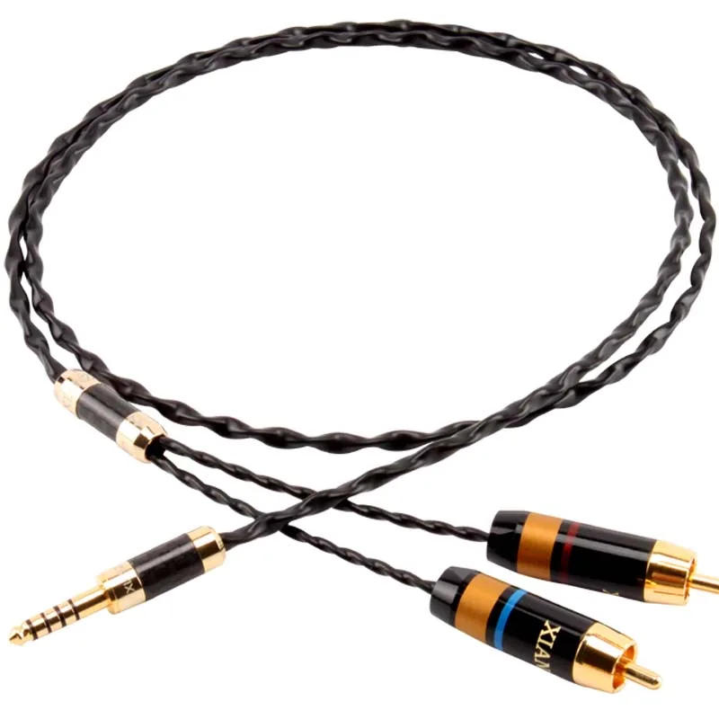 XIANZUN 4.4mm balanced one into two audio cable 2.5mm turn double lotus 1 to 2RCA amplifier | Электроника