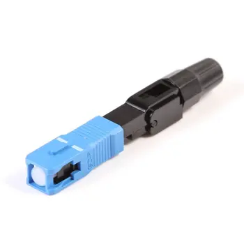 

100pcs SC/UPC Optic Fiber Quick Connector Fast Embedded Cable Connector SC Single Mode FTTH Fiber Cold Connection Telecom Level