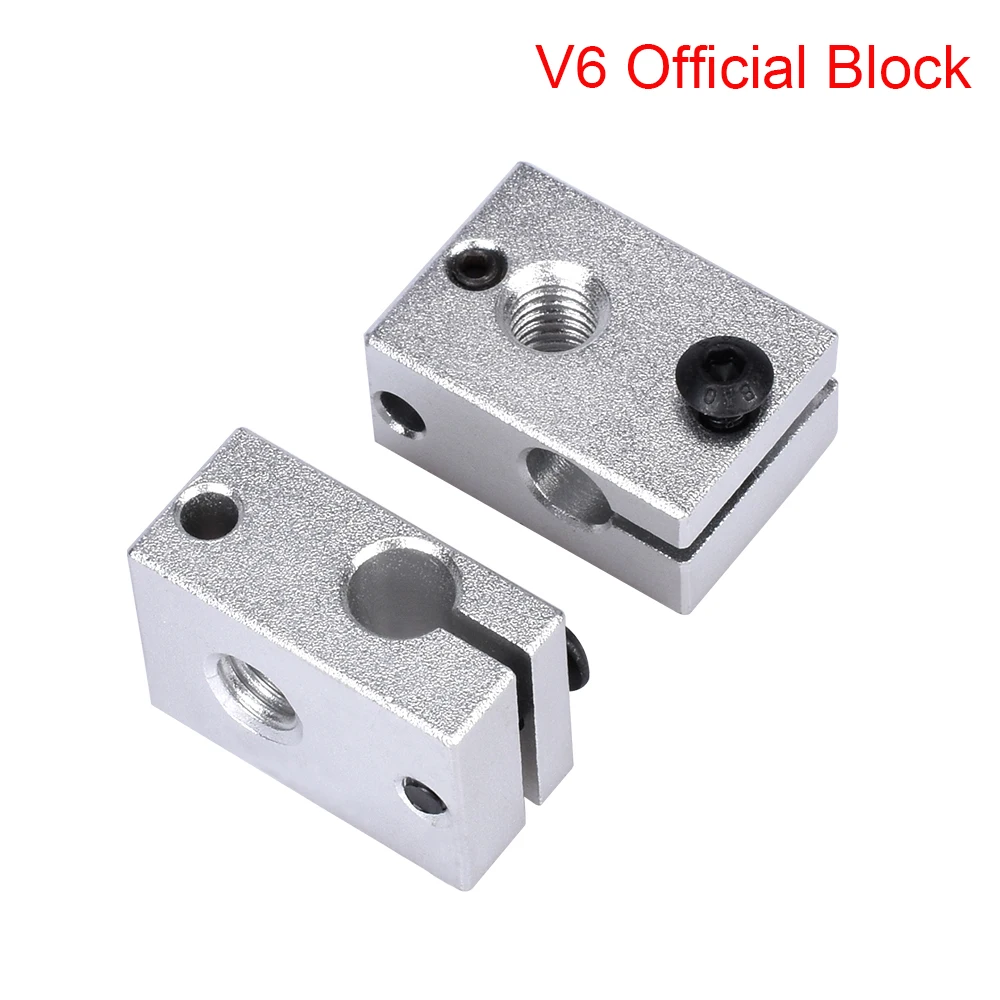 3D طابعة أجزاء E3D V6 سخان كتلة الرسمية الألومنيوم كتلة إلى J-رئيس Hotend بودين الطارد V6 سيليكون جورب سخان الثرمستور