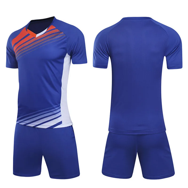 Взрослые футбольные майки наборы Survetement спортивный комплект колледж форма без надписей майки для футбольной тренировки костюм дышащий пользовательский принт - Цвет: S30 dark blue sets