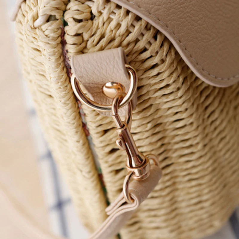 Women Straw Bag Female Bohemian Bali Rattan Beach Shoulder Bag Lady Handmade Candy Color Crossbody Bags Basket Bolsa SS3148 (9)