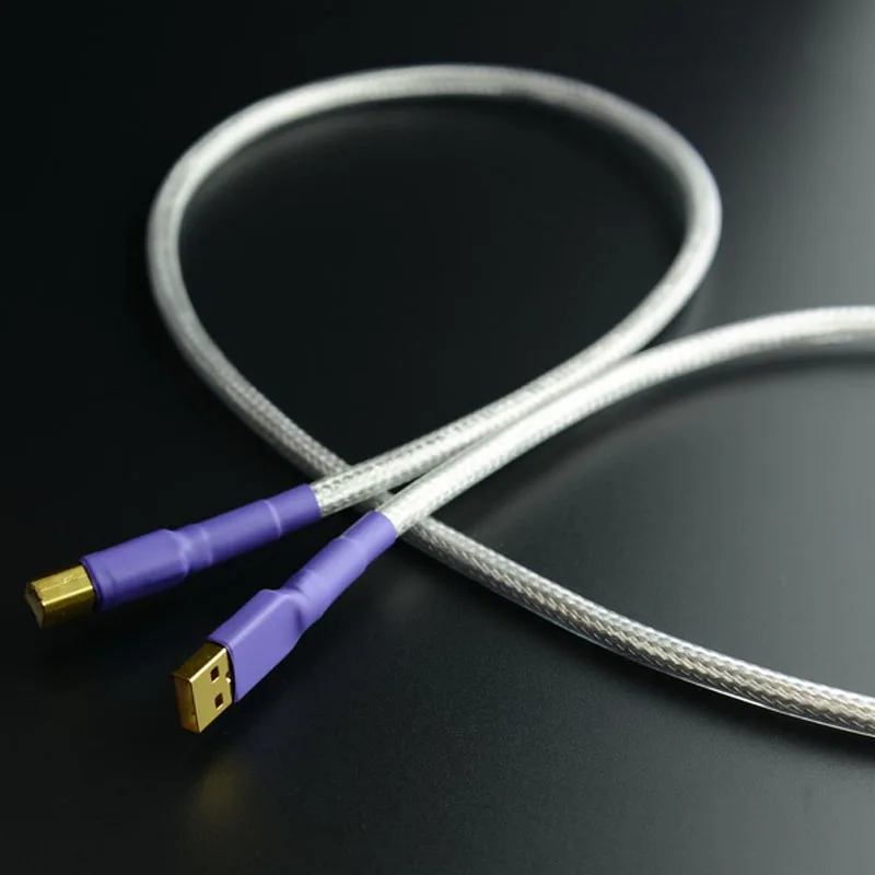 Hi Fi 4N 99.99% OFC USB тип A к Type B кабель толстый аудио с Shiled & алюминиевая фольга для ПК