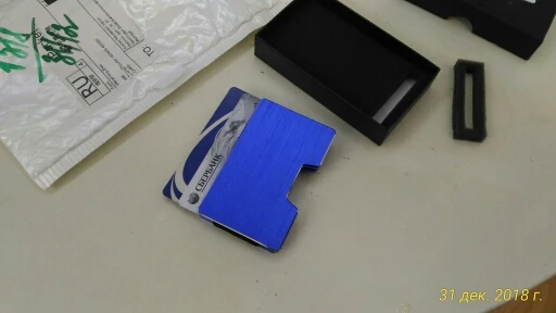 CaseKey Metal Credit Card Holder Rfid Wallet Blocking Portable ID Card Case Men Aluminum Titanium Alloy Clip Pocket Porte Carte photo review