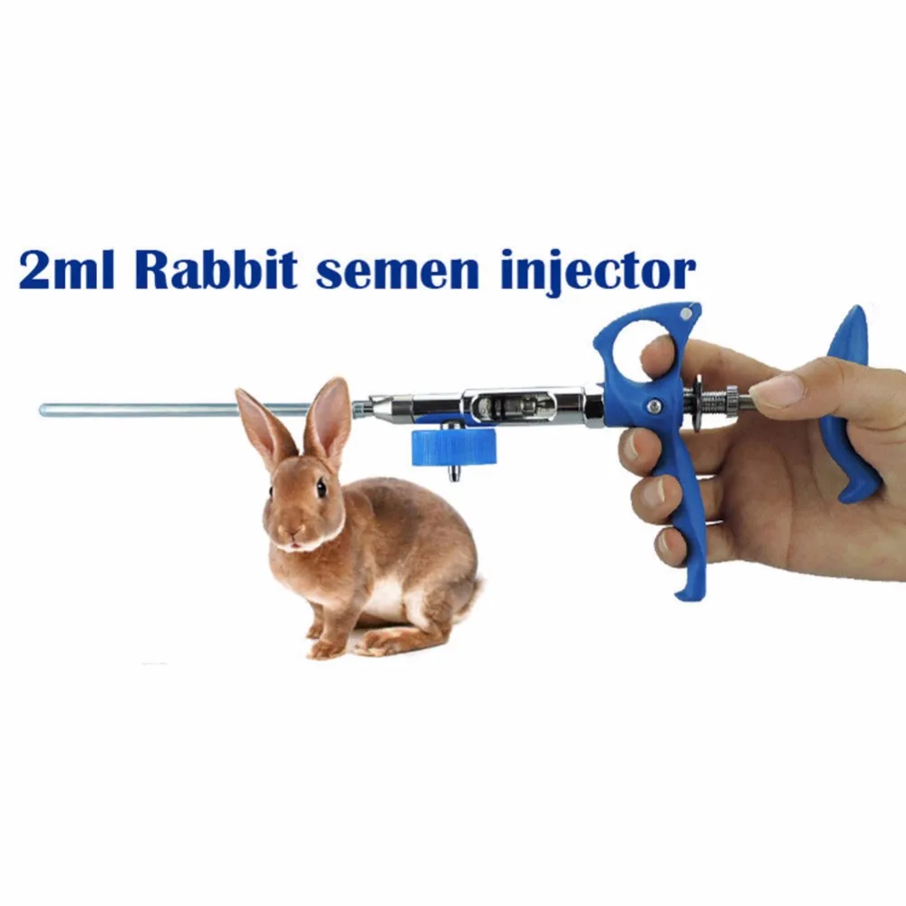 Из нержавеющей стали в форме кролика осеменения пистолет осеменения захват кролика Семен коллектор кролик с оборудование для искусственного оплодотворения
