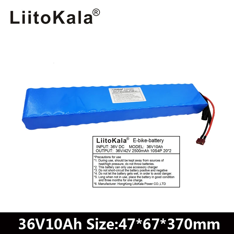 LiitoKala 36 v 10Ah 10S4P 18650 аккумуляторная батарея, модифицированные велосипеды, батарея для электромобиля зарядное устройство 18650 li-lon