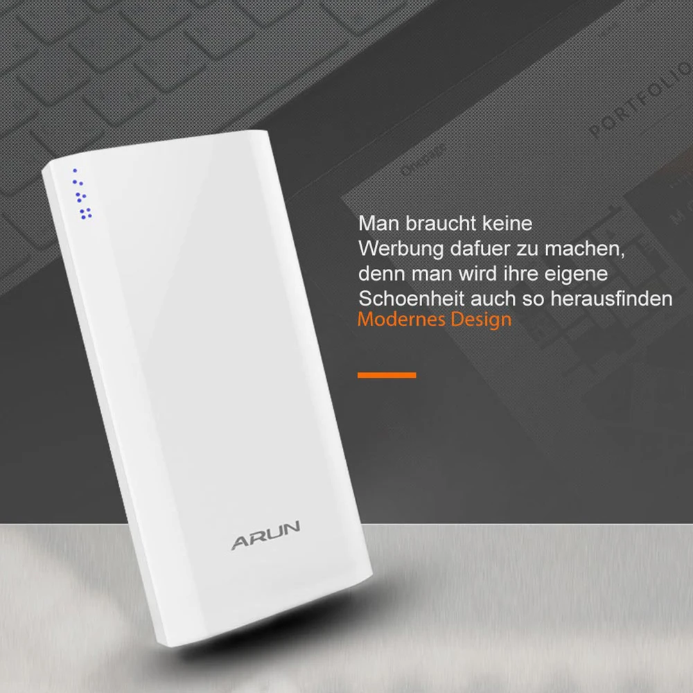ARUN 20000 mAh внешний аккумулятор 2 USB портативный мобильный телефон зарядное