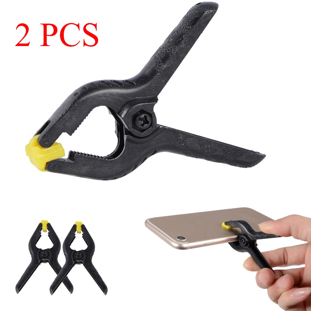 

New 2PCS 2inch Plastic Nylon Adjustable Clamps for Woodworking Spring Clip DIY Craft Tool for iPhone for xiaomi for Tablet PC