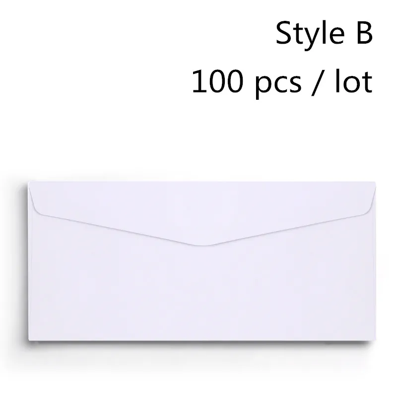 100 шт/партия белый конверт Простой чистый пустой конверт Простой декоративный Свадебный конверт - Цвет: 100pcs