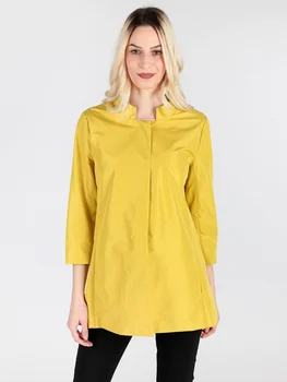 

Standup collar o-neck fashion windbreaker coat mid-length sleeve