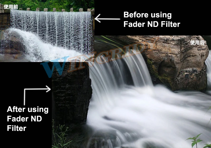 WTIANYA Fader ND фильтр уменьшить воздействие от ND2 для ND4, ND8.. ND400 фильтр объектива Калибр 40,5/43/46/49/52/55/58/62/67/72/77/82 мм