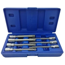 7 шт. 3/" Звезда удлиненная Torx гнезда под зубки T25, 30,40, 45,50, 55,60 набор гаек для Автомобильный ремонт бытовой ремонт набор ручных инструментов
