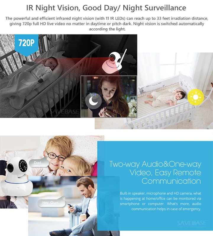 HOMSECUR APP HD WIFI камера ИК Ночное Видение + беспроводной PIR датчик для домашней