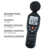 Digital Sound Level Meter Decibel 30dB - 130dB W/ Data Logging Function CD Software Noise Tester Recorder 3