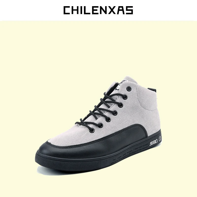 

CHILENXAS 2017 Autumn Winter Fashion Leather Casual Brogue Shoes Men Comfortable Breathable Loafers Height Increasing Waterproof