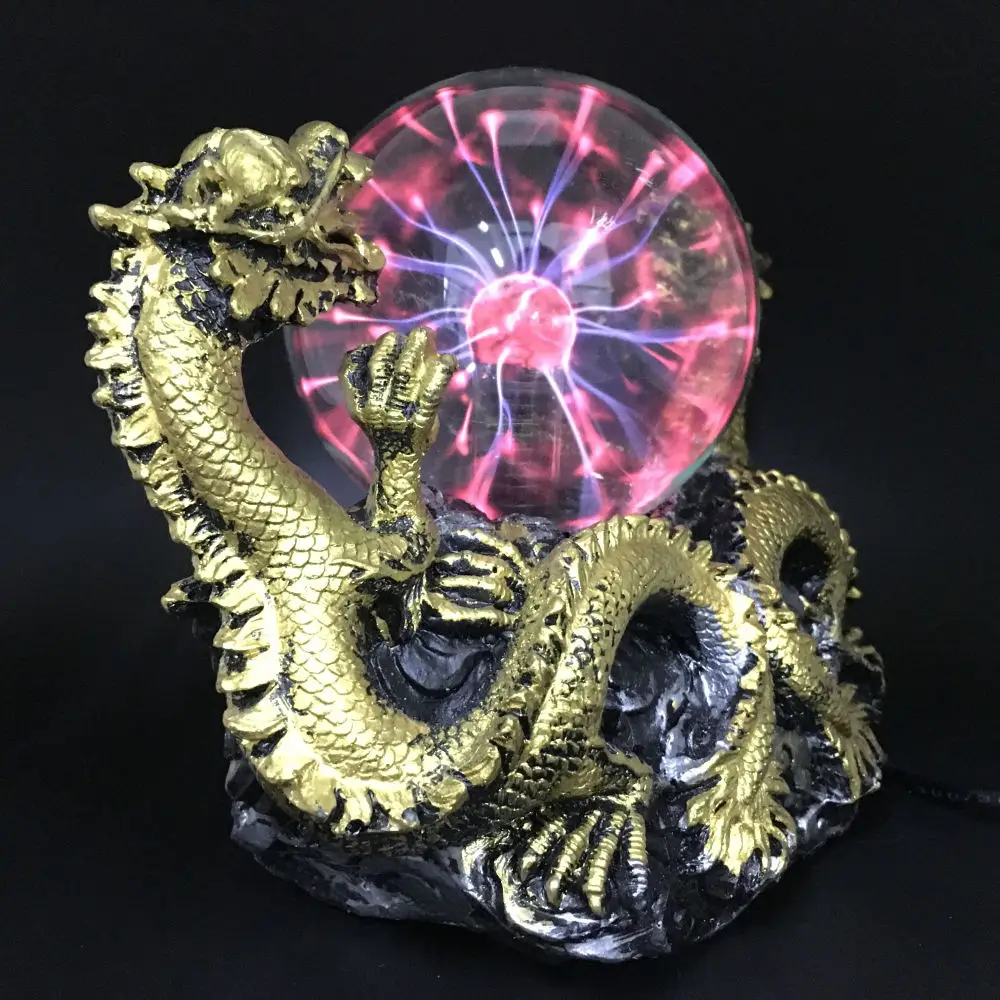 Twin Guardian Saurian садовый шар дракон Электрический Тесла плазменный светильник с