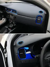 Keao For Kia Rio 4 air outlet circle cover interior mouldings car styling chrome trim decoration