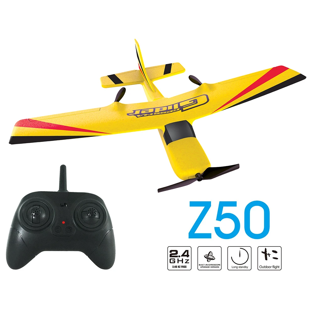 

Z50 EPP RC Glider 2.4G 2CH 340mm Wingspan Airplane RTF Models Toys Remote Control Airplane for Kids Play Fun Fling Wings