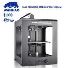 Wanhao TopSell 3D printer Duplicator 6 PLUS MARK II home use and industrial grade with fast printing speed auto leveling machine