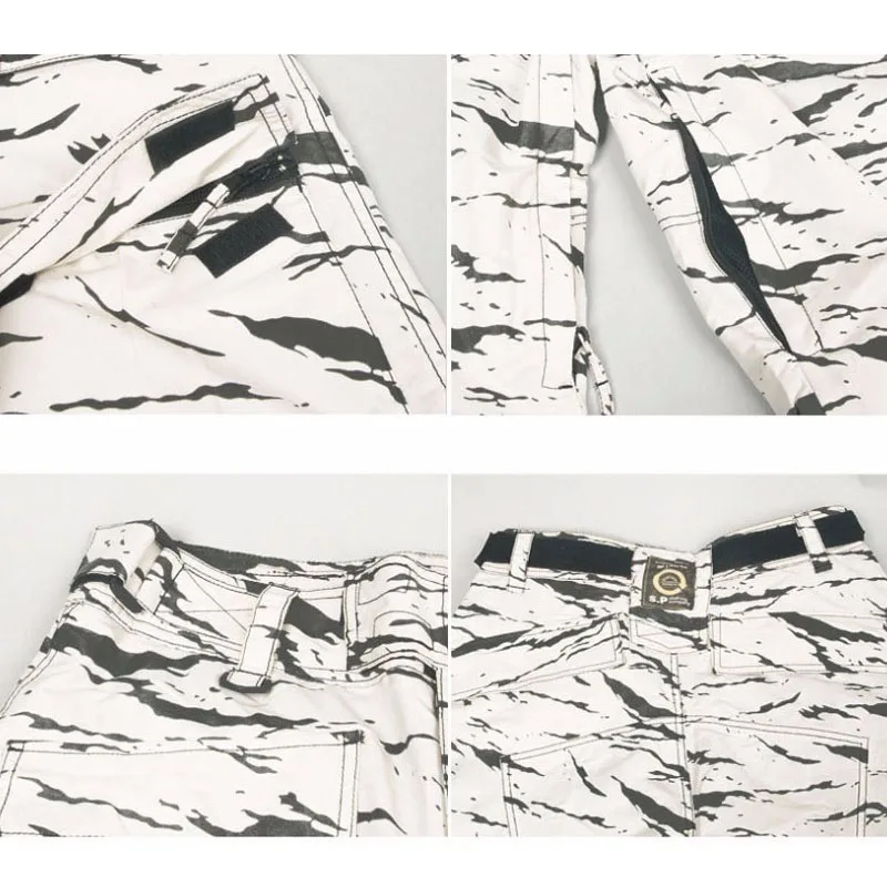 Новейшая серия "Southplay" зимние водонепроницаемые-Лыжные-Сноуборд согревающие белые песочные военные штаны