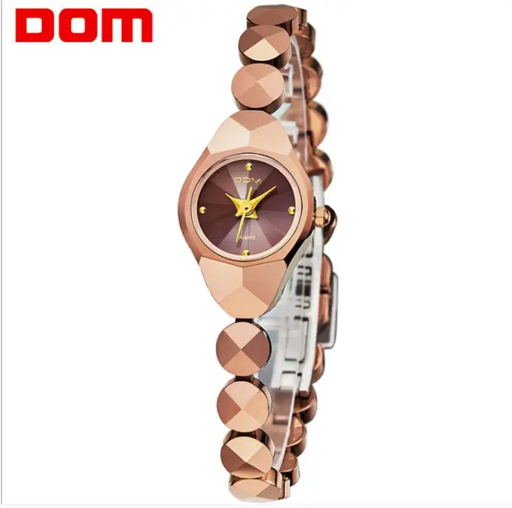 

DOM High Quality Women's Watch Waterproof Quartz Tungsten Steel Women's Watch Fashion Bracelet Watches Gifts