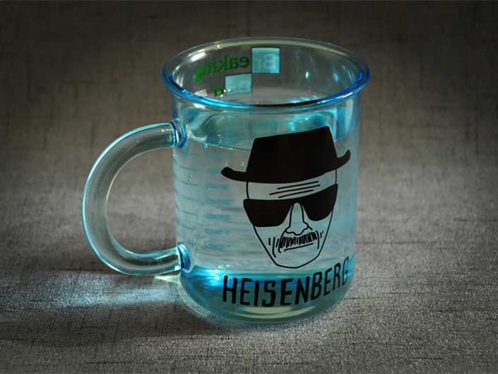 Ломающийся bad heisenberg los pollos gus pinkman бутылка синее стекло кружка