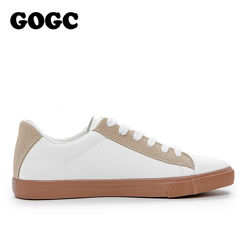 GOGC الأبيض رياضية النساء 2019 الربيع الصيف تنفس الأحذية الإناث slipony النساء رياضة حذاء مسطح حذاء خفيف للنساء 785