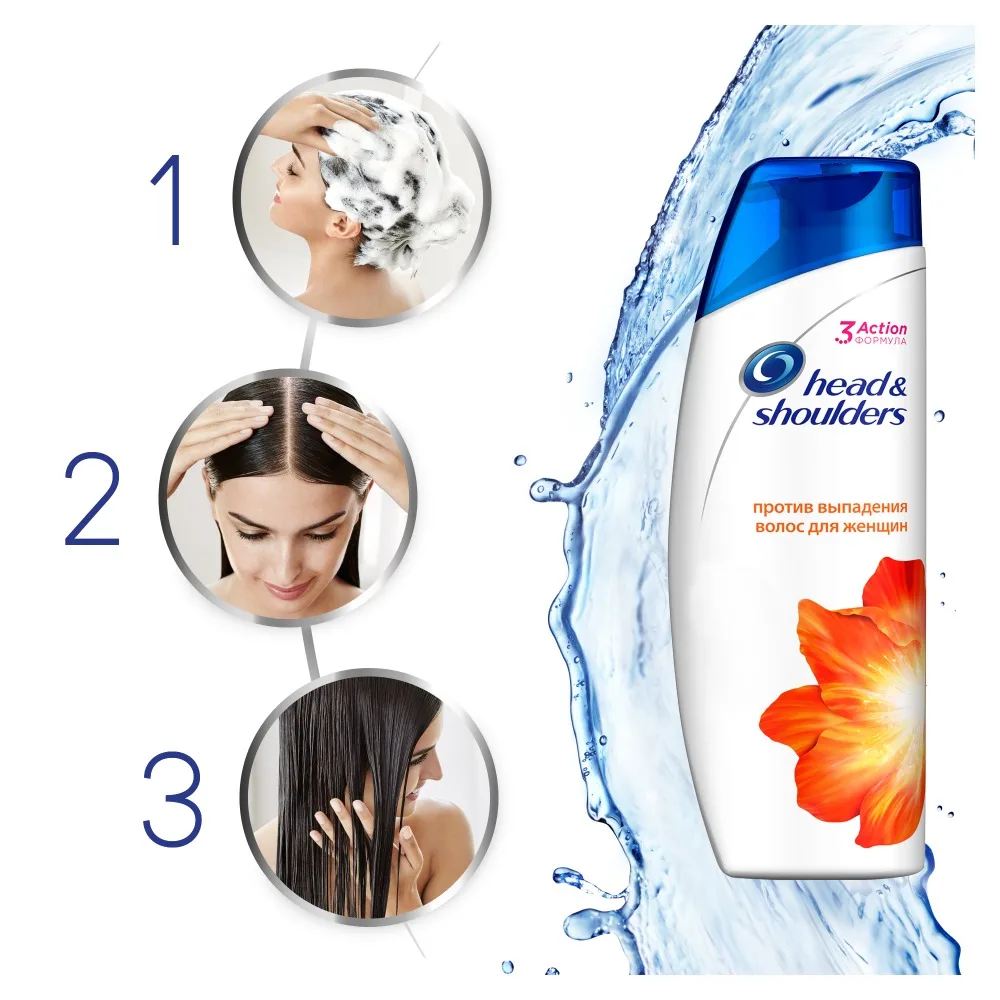 Шампунь против перхоти Head& Shoulders Против выпадения волос для женщин 400 мл