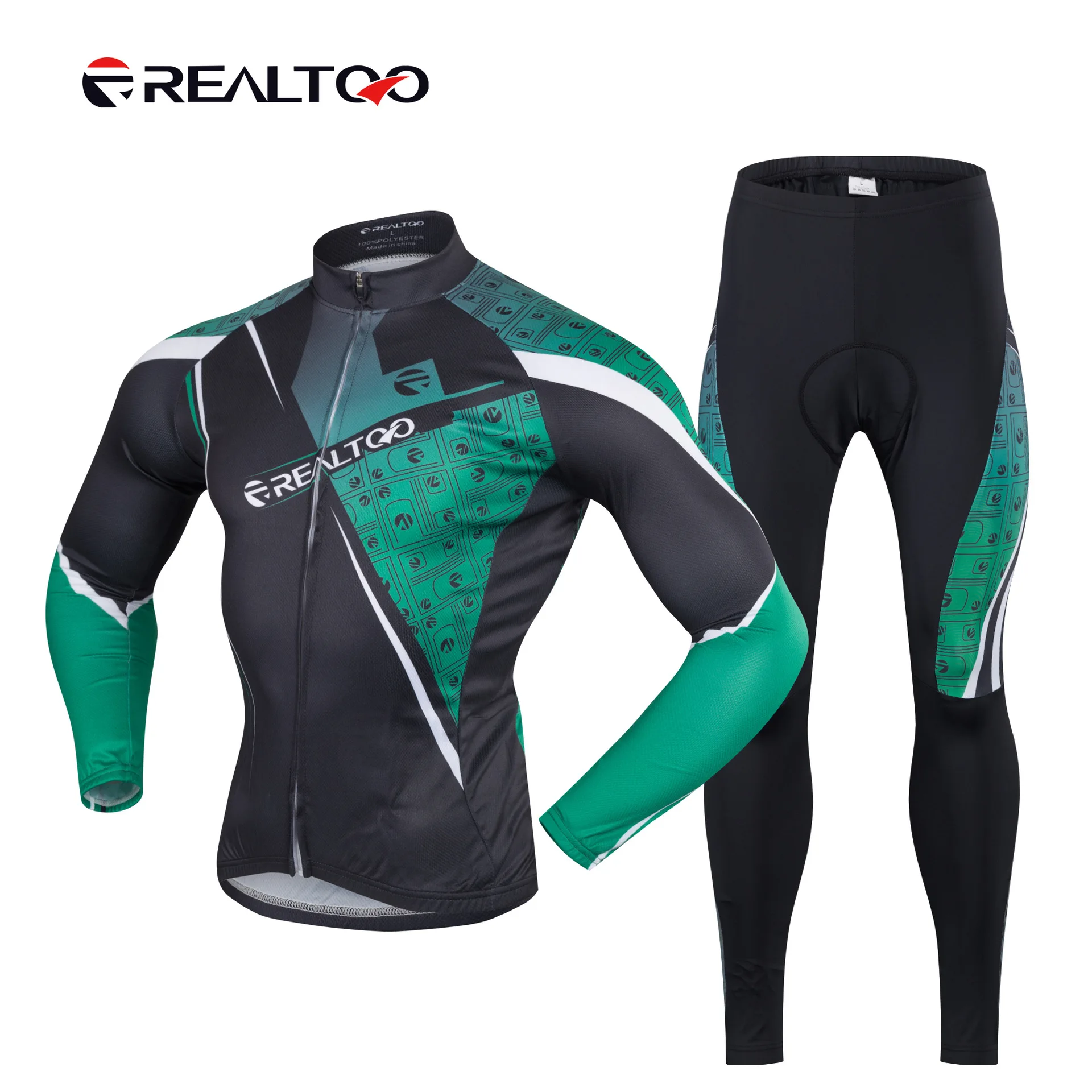 REALTOO summer road/mtb bike green jersey Men's Bicycle Clothes Bicycle