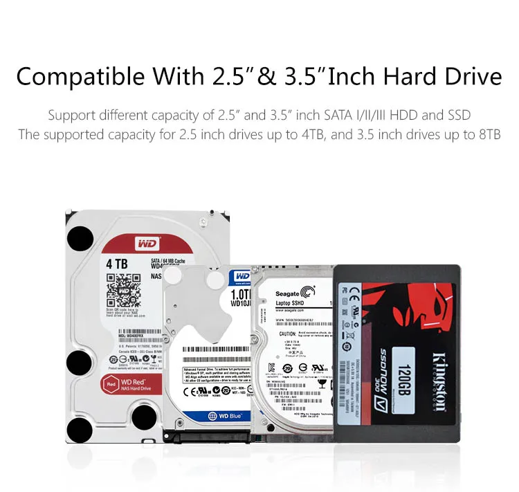 Ineo HDD док-станция для USB C 3,1 Gen 2 type-C до 2,5/3,5 дюймов жесткий диск SSD [C3527-II+]